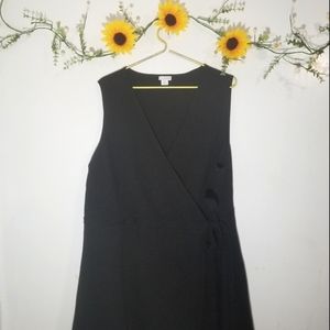 J. By J.Crew ponte black wrap sleeveless dress